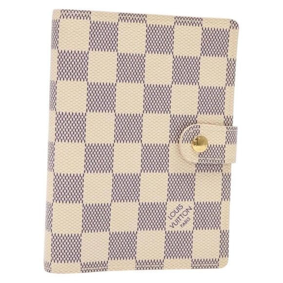 LOUIS VUITTON Damier Azur Agenda PM Day Planner Cover R20706 LV Auth 141555 - Picture 1 of 16